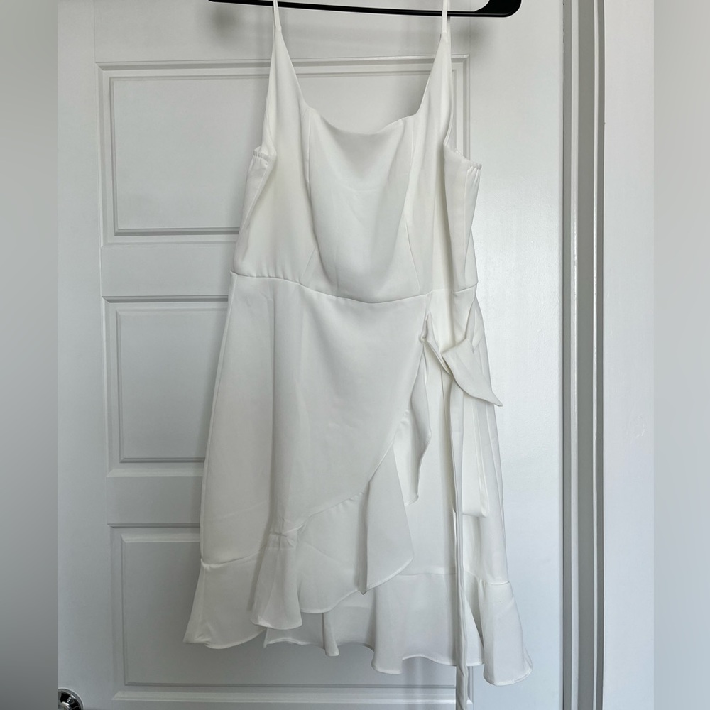 White ruffled sundress
